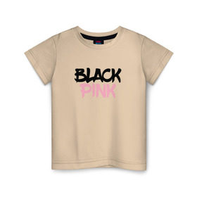 Детская футболка хлопок с принтом BLACKPINK в Белгороде, 100% хлопок | круглый вырез горловины, полуприлегающий силуэт, длина до линии бедер | 