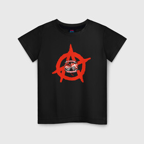 Детская футболка хлопок с принтом Монгол Шуудан в Белгороде, 100% хлопок | круглый вырез горловины, полуприлегающий силуэт, длина до линии бедер | монгол шуудан анархия анархо рок рок панк
