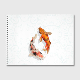 Альбом для рисования с принтом Приношу удачу в Белгороде, 100% бумага
 | матовая бумага, плотность 200 мг. | вода | золотые | рыбы | счастье | удача