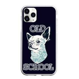 Чехол для iPhone 11 Pro матовый с принтом Old school Chihuahua в Белгороде, Силикон |  | chihuahua | dog | old school | tattoo | олдскул | собака | тату | чихуахуа