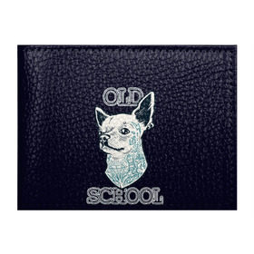 Обложка для студенческого билета с принтом Old school Chihuahua в Белгороде, натуральная кожа | Размер: 11*8 см; Печать на всей внешней стороне | chihuahua | dog | old school | tattoo | олдскул | собака | тату | чихуахуа