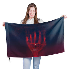 Флаг 3D с принтом Give me your hand in death в Белгороде, 100% полиэстер | плотность ткани — 95 г/м2, размер — 67 х 109 см. Принт наносится с одной стороны | 
