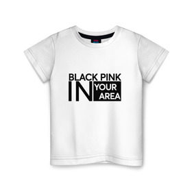 Детская футболка хлопок с принтом BlackPink в Белгороде, 100% хлопок | круглый вырез горловины, полуприлегающий силуэт, длина до линии бедер | blackpink | k pop | music | блэк пинк | дженни | джису | лис | музыка | розэ