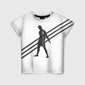 Детская футболка 3D с принтом Ronaldo в Белгороде, 100% гипоаллергенный полиэфир | прямой крой, круглый вырез горловины, длина до линии бедер, чуть спущенное плечо, ткань немного тянется | 