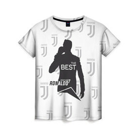 Женская футболка 3D с принтом Ronaldo the best в Белгороде, 100% полиэфир ( синтетическое хлопкоподобное полотно) | прямой крой, круглый вырез горловины, длина до линии бедер | 7 | cristiano | juventus | ronaldo | криштиану | роналду | ювентус