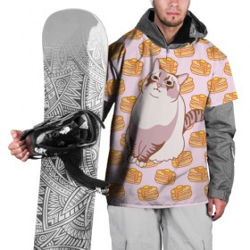 Накидка на куртку 3D с принтом Блины в Белгороде, 100% полиэстер |  | Тематика изображения на принте: cat | fat | internet | meme | pancakes | блины | интернет | кот | лупс | мем