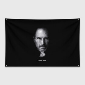 Флаг-баннер с принтом Steve Jobs в Белгороде, 100% полиэстер | размер 67 х 109 см, плотность ткани — 95 г/м2; по краям флага есть четыре люверса для крепления | iphone | steve jobs | стив джобс | эппл