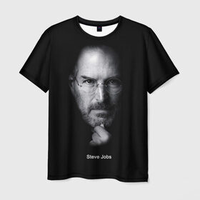 Мужская футболка 3D с принтом Steve Jobs в Белгороде, 100% полиэфир | прямой крой, круглый вырез горловины, длина до линии бедер | iphone | steve jobs | стив джобс | эппл