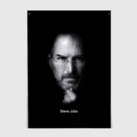 Постер с принтом Steve Jobs в Белгороде, 100% бумага
 | бумага, плотность 150 мг. Матовая, но за счет высокого коэффициента гладкости имеет небольшой блеск и дает на свету блики, но в отличии от глянцевой бумаги не покрыта лаком | iphone | steve jobs | стив джобс | эппл