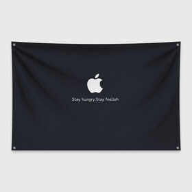 Флаг-баннер с принтом Стив Джобс в Белгороде, 100% полиэстер | размер 67 х 109 см, плотность ткани — 95 г/м2; по краям флага есть четыре люверса для крепления | iphone | steve jobs | стив джобс | эппл