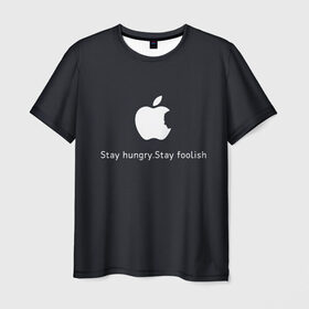 Мужская футболка 3D с принтом Стив Джобс в Белгороде, 100% полиэфир | прямой крой, круглый вырез горловины, длина до линии бедер | iphone | steve jobs | стив джобс | эппл