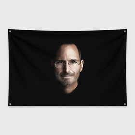 Флаг-баннер с принтом Стив Джобс в Белгороде, 100% полиэстер | размер 67 х 109 см, плотность ткани — 95 г/м2; по краям флага есть четыре люверса для крепления | iphone | steve jobs | стив джобс | эппл