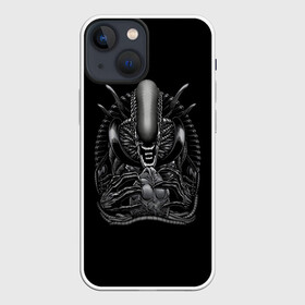 Чехол для iPhone 13 mini с принтом Чужой и Его Прелесть в Белгороде,  |  | alien | aliens | horror | predator | ufo | инопланетяне | инопланетянин | нло | пришелец | пришельцы | ужасы | фантастика | хищник | чужой