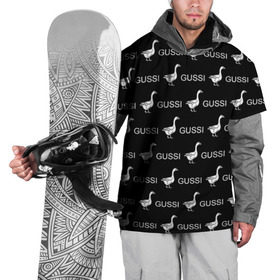 Накидка на куртку 3D с принтом GUSSI в Белгороде, 100% полиэстер |  | Тематика изображения на принте: anti brend | gussi | trend | антибренд | гуси | мода | надписи | тренд