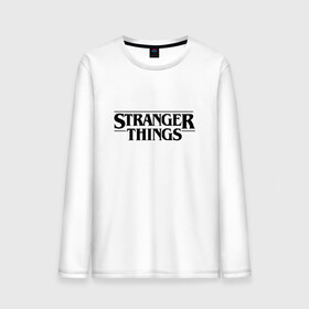 Мужской лонгслив хлопок с принтом STRANGER THINGS в Белгороде, 100% хлопок |  | 011 | netflix | stranger things | нетфликс | одиннадцатая | очень странные дела | сериалы