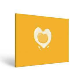 Холст прямоугольный с принтом Яичница Сердечко в Белгороде, 100% ПВХ |  | eggs | food | heart | love | white | yellow | белок | всмятку | еда | желток | любовь | сердечко | сердце | яичница | яйца