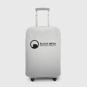 Чехол для чемодана 3D с принтом Black Mesa в Белгороде, 86% полиэфир, 14% спандекс | двустороннее нанесение принта, прорези для ручек и колес | black mesa | half life | халф лайф | черная меса