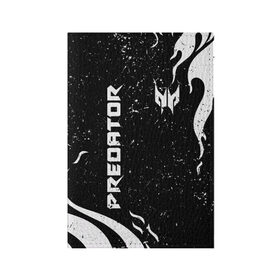Обложка для паспорта матовая кожа с принтом Predator в Белгороде, натуральная матовая кожа | размер 19,3 х 13,7 см; прозрачные пластиковые крепления | 90 е | predator | монстр | морпех | пришельц | фантастика | хищник