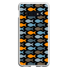 Чехол для Samsung S10E с принтом Рыбки в Белгороде, Силикон | Область печати: задняя сторона чехла, без боковых панелей | карась | окунь | паттерн | рыба