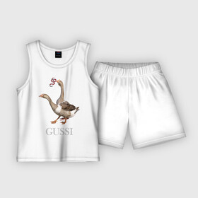 Детская пижама с шортами хлопок с принтом Гуси в Белгороде,  |  | anti | bird | geese | go | gussi | home | snake | анти | брэнд | верховный | высший | гуси | гуччи | домашняя | знак | идут | картинка | крутой | логотип | лучший | мода | молодёжная | популярная | прикол | птица | рисунок
