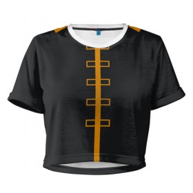 Женская футболка Cropp-top с принтом OKITA SOUGO GINTAMA в Белгороде, 100% полиэстер | круглая горловина, длина футболки до линии талии, рукава с отворотами | 