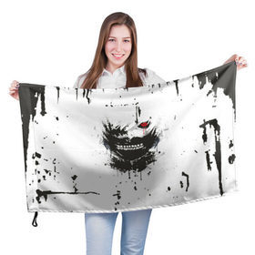 Флаг 3D с принтом Kaneki Ken (Tokyo Ghoul) #1 в Белгороде, 100% полиэстер | плотность ткани — 95 г/м2, размер — 67 х 109 см. Принт наносится с одной стороны | anime | kaneki ken | tokyo ghoul | аниме | канеки кен | токийский гуль