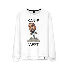 Мужской свитшот хлопок с принтом Kanye West в Белгороде, 100% хлопок |  | kanye west | music | rap | yeezus | кэнье | музыка | рэп