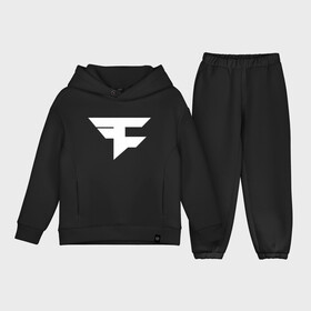 Детский костюм хлопок Oversize с принтом FAZE CLAN в Белгороде,  |  | Тематика изображения на принте: action | astralis | awp | counter strike | cs go | cs go global offensive | cybersport | faze clan | game | gamer | hyper beast | shooter | skin | team liquid | киберспорт | оружие | скины