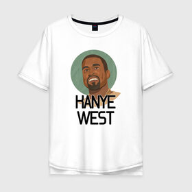 Мужская футболка хлопок Oversize с принтом Kanye West в Белгороде, 100% хлопок | свободный крой, круглый ворот, “спинка” длиннее передней части | 