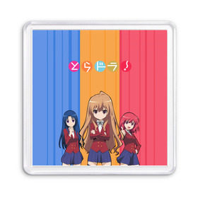 Магнит 55*55 с принтом Toradora! - Taiga Aisaka в Белгороде, Пластик | Размер: 65*65 мм; Размер печати: 55*55 мм | taiga aisaka | tiger x dragon | toradora | тайга айсака | торадора