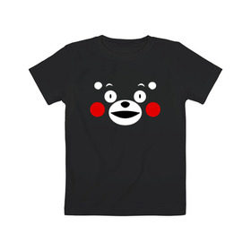 Детская футболка хлопок с принтом KUMAMON в Белгороде, 100% хлопок | круглый вырез горловины, полуприлегающий силуэт, длина до линии бедер | japanese | kumamon | kumamoto | аниме | игрушка | кумамон | кумамото сапурайдзу | персонаж | талисман | япония