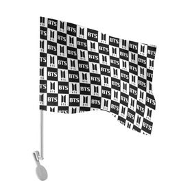 Флаг для автомобиля с принтом BTS PATTERN в Белгороде, 100% полиэстер | Размер: 30*21 см | bts | bts army | j hope | jimin | jin | jungkook | k pop | pattern | rap monster | rapmon | suga | v | бтс | корея