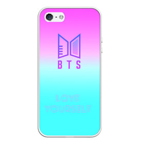 Чехол для iPhone 5/5S матовый с принтом LOVE YOURSELF BTS в Белгороде, Силикон | Область печати: задняя сторона чехла, без боковых панелей | bangtan boys | beyond the scene | bts | k pop | music | арэм | ви | джей хоуп | джин | музыка | сюга | чимин | чонгук