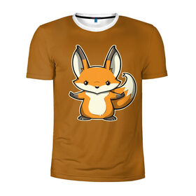 Мужская футболка 3D спортивная с принтом Дерзкий Лис в Белгороде, 100% полиэстер с улучшенными характеристиками | приталенный силуэт, круглая горловина, широкие плечи, сужается к линии бедра | fox | foxes | rude | you | грубый | дерзкий | лис | лиса | лисенок | лисичка | лисы