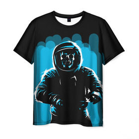 Мужская футболка 3D с принтом Dead Space в Белгороде, 100% полиэфир | прямой крой, круглый вырез горловины, длина до линии бедер | austranaut | bone | cosmos | nasa | skull | астронавт | космонавт | космос | кости | череп