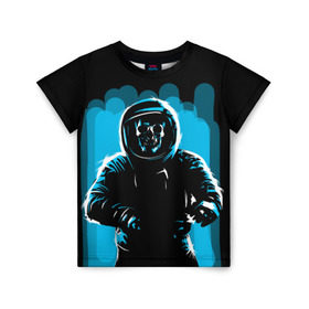 Детская футболка 3D с принтом Dead Space в Белгороде, 100% гипоаллергенный полиэфир | прямой крой, круглый вырез горловины, длина до линии бедер, чуть спущенное плечо, ткань немного тянется | austranaut | bone | cosmos | nasa | skull | астронавт | космонавт | космос | кости | череп