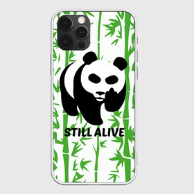 Чехол для iPhone 12 Pro с принтом Still Alive в Белгороде, силикон | область печати: задняя сторона чехла, без боковых панелей | Тематика изображения на принте: alive | bamboo | green | greenpeace | panga | peace | still | бамбук | грин | гринпис | живая | живой | зеленый | мир | панда | панды | пис