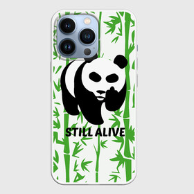 Чехол для iPhone 13 Pro с принтом Still Alive в Белгороде,  |  | Тематика изображения на принте: alive | bamboo | green | greenpeace | panga | peace | still | бамбук | грин | гринпис | живая | живой | зеленый | мир | панда | панды | пис