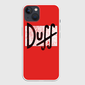 Чехол для iPhone 13 с принтом Duff Beer в Белгороде,  |  | beer | donut | duff | fun | homer | joke | simpson | simpsons | гомер | дафф | пончик | прикол | приколы | симпсон | симпсоны