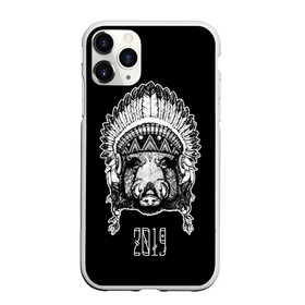 Чехол для iPhone 11 Pro Max матовый с принтом Кабан 2019 в Белгороде, Силикон |  | верховный | вождь | год | голова | дикий | животные | индеец | ирокез | к | кабан | клыки | круто | лидер | лучший | мода | молодёжная | новый год | подарок | поздравление | поросенок | праздник | рисунок