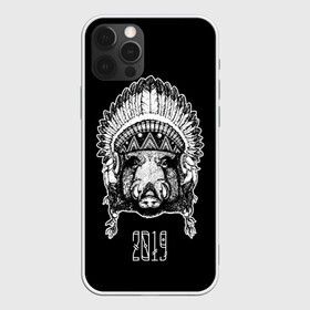 Чехол для iPhone 12 Pro Max с принтом Кабан 2019 в Белгороде, Силикон |  | Тематика изображения на принте: верховный | вождь | год | голова | дикий | животные | индеец | ирокез | к | кабан | клыки | круто | лидер | лучший | мода | молодёжная | новый год | подарок | поздравление | поросенок | праздник | рисунок