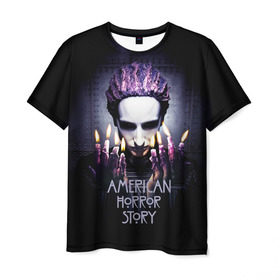 Мужская футболка 3D с принтом American Horror Story в Белгороде, 100% полиэфир | прямой крой, круглый вырез горловины, длина до линии бедер | 8 сезон | american | apocalypse | horror | story | американская | апокалипсис | история | сериал | ужасов