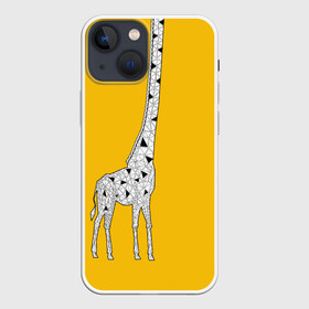 Чехол для iPhone 13 mini с принтом Я Жираф в Белгороде,  |  | Тематика изображения на принте: animal | desert | giraffe | long | pattern | skin | tall | высокий | длинная | животное | животные | жираф | жирафы | пустыня | узор | шея