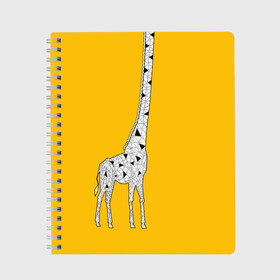 Тетрадь с принтом Я Жираф в Белгороде, 100% бумага | 48 листов, плотность листов — 60 г/м2, плотность картонной обложки — 250 г/м2. Листы скреплены сбоку удобной пружинной спиралью. Уголки страниц и обложки скругленные. Цвет линий — светло-серый
 | animal | desert | giraffe | long | pattern | skin | tall | высокий | длинная | животное | животные | жираф | жирафы | пустыня | узор | шея