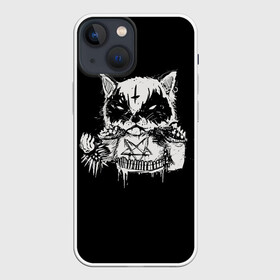 Чехол для iPhone 13 mini с принтом Dark Cat в Белгороде,  |  | Тематика изображения на принте: cat | cats | dark | kitten | kitty | pussy | satan | дикий | злой | кот | котенок | котик | котики | коты | котята | кошка | кошки | мрачный | сатанист | черный