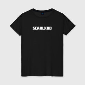 Женская футболка хлопок с принтом Scarlxrd (8) в Белгороде, 100% хлопок | прямой крой, круглый вырез горловины, длина до линии бедер, слегка спущенное плечо | Тематика изображения на принте: 