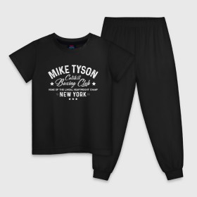 Детская пижама хлопок с принтом Майк Тайсон в Белгороде, 100% хлопок |  брюки и футболка прямого кроя, без карманов, на брюках мягкая резинка на поясе и по низу штанин
 | myke tyson | бокс | боксер | железный майк | нокаут