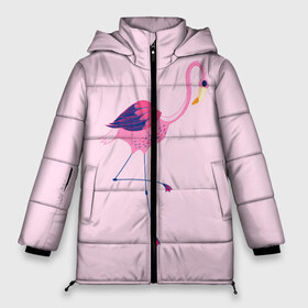 Женская зимняя куртка 3D с принтом Фламинго в Белгороде, верх — 100% полиэстер; подкладка — 100% полиэстер; утеплитель — 100% полиэстер | длина ниже бедра, силуэт Оверсайз. Есть воротник-стойка, отстегивающийся капюшон и ветрозащитная планка. 

Боковые карманы с листочкой на кнопках и внутренний карман на молнии | bird | birds | fly | wing | wings | клюв | когти | крыло | крылышки | крылья | полет | птица | птицы | птичка | птички | фламинго