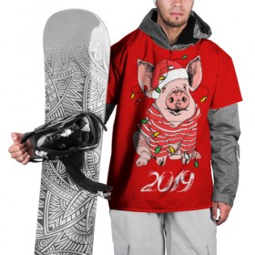 Накидка на куртку 3D с принтом Полосатый поросенок в Белгороде, 100% полиэстер |  | 2019 | боров | гирлянда | год | голова | дед мороз | домашнее | елочная | животное | клаус | костюм | красная | мода | новый год | подарок | поздравление | полосатый | поросенок | праздник | профиль