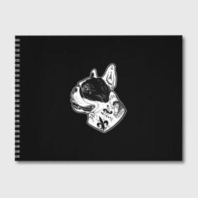 Альбом для рисования с принтом Французский Бульдог в Белгороде, 100% бумага
 | матовая бумага, плотность 200 мг. | Тематика изображения на принте: bulldog | dog | dogs | franch | бульдог | пес | псы | собака | собакен | собаки | собачка | собачки | французский | щенки | щенок | щеночек | щеночки